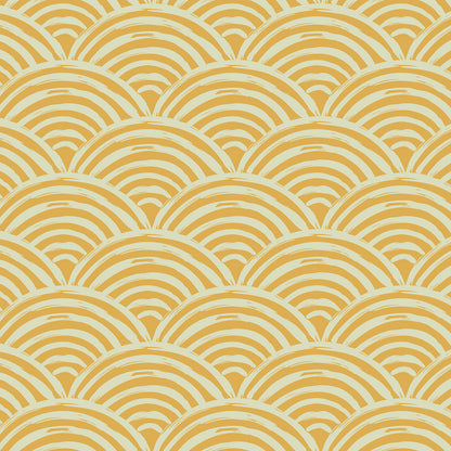 Ivy House behang Fans Yellow IHW0020
