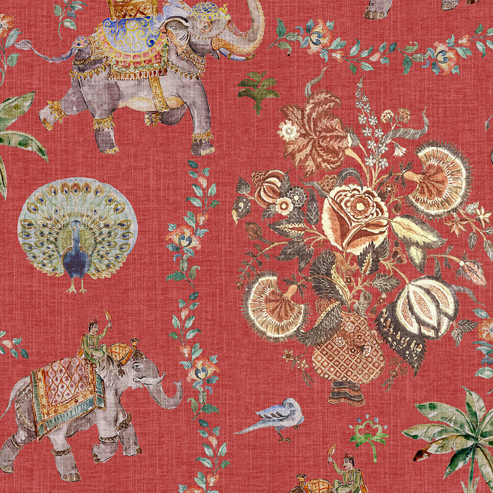 Ivy House behang Jaipur Red IHW0021