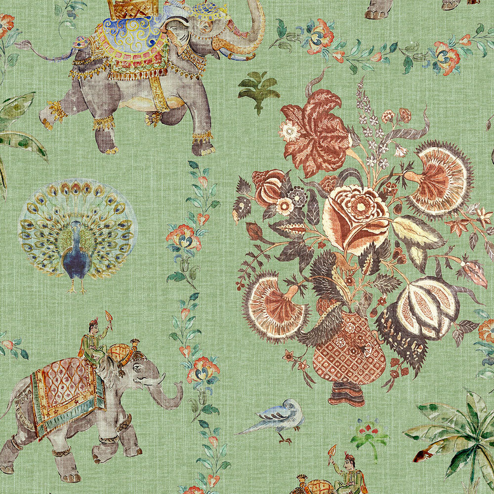 Ivy House behang Jaipur Green IHW0027