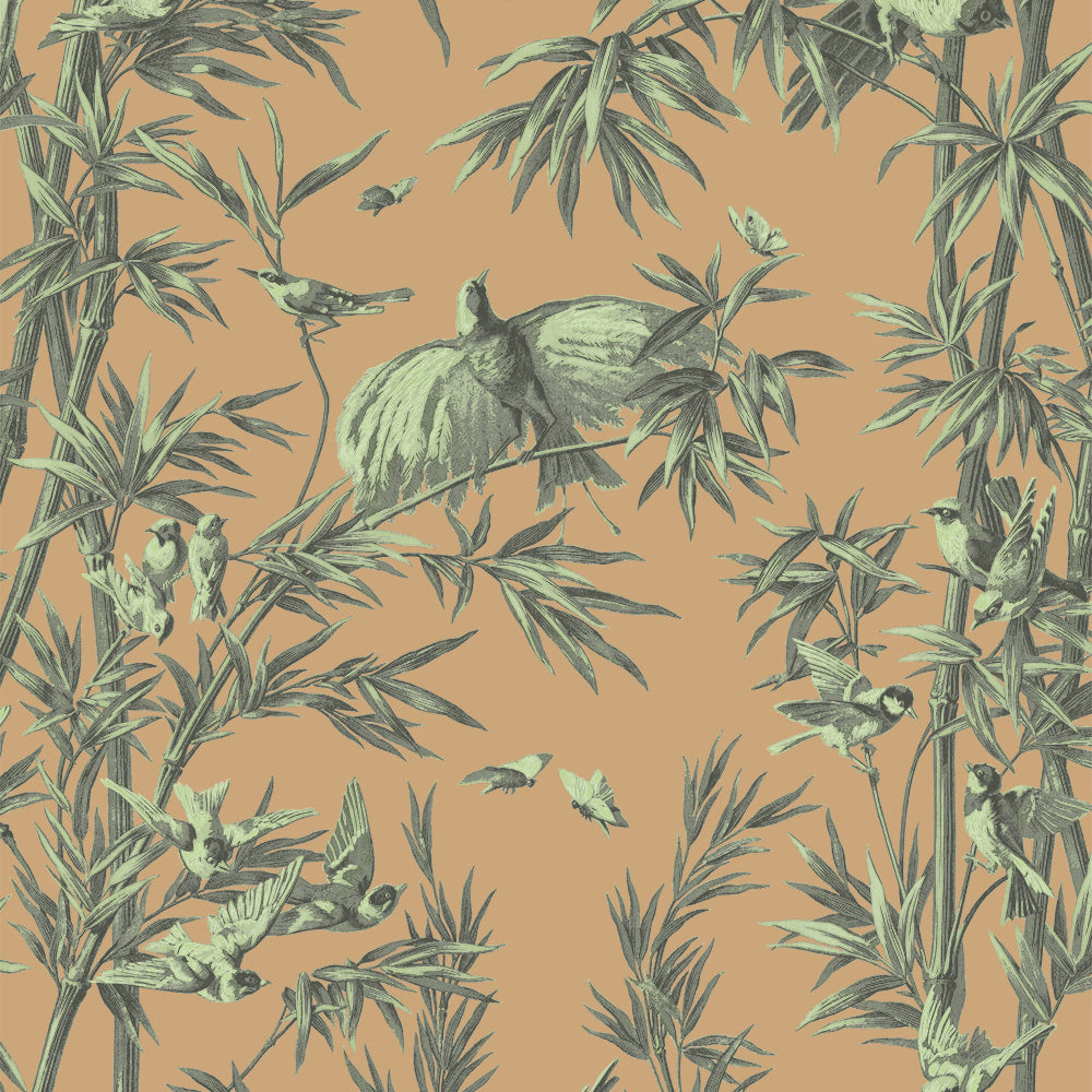 Ivy House behang Ludaix Toile Rose/Green IHW0062