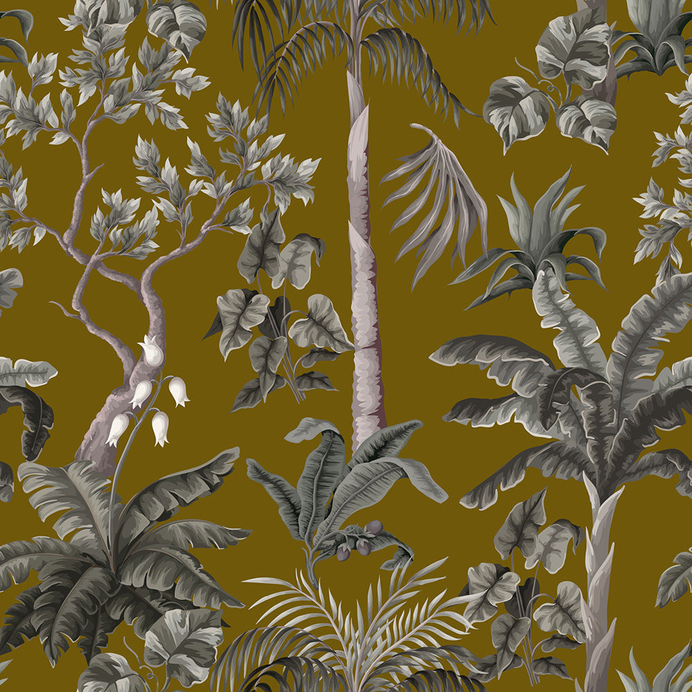 Ivy House behang Palm Woods Brown IHW0066