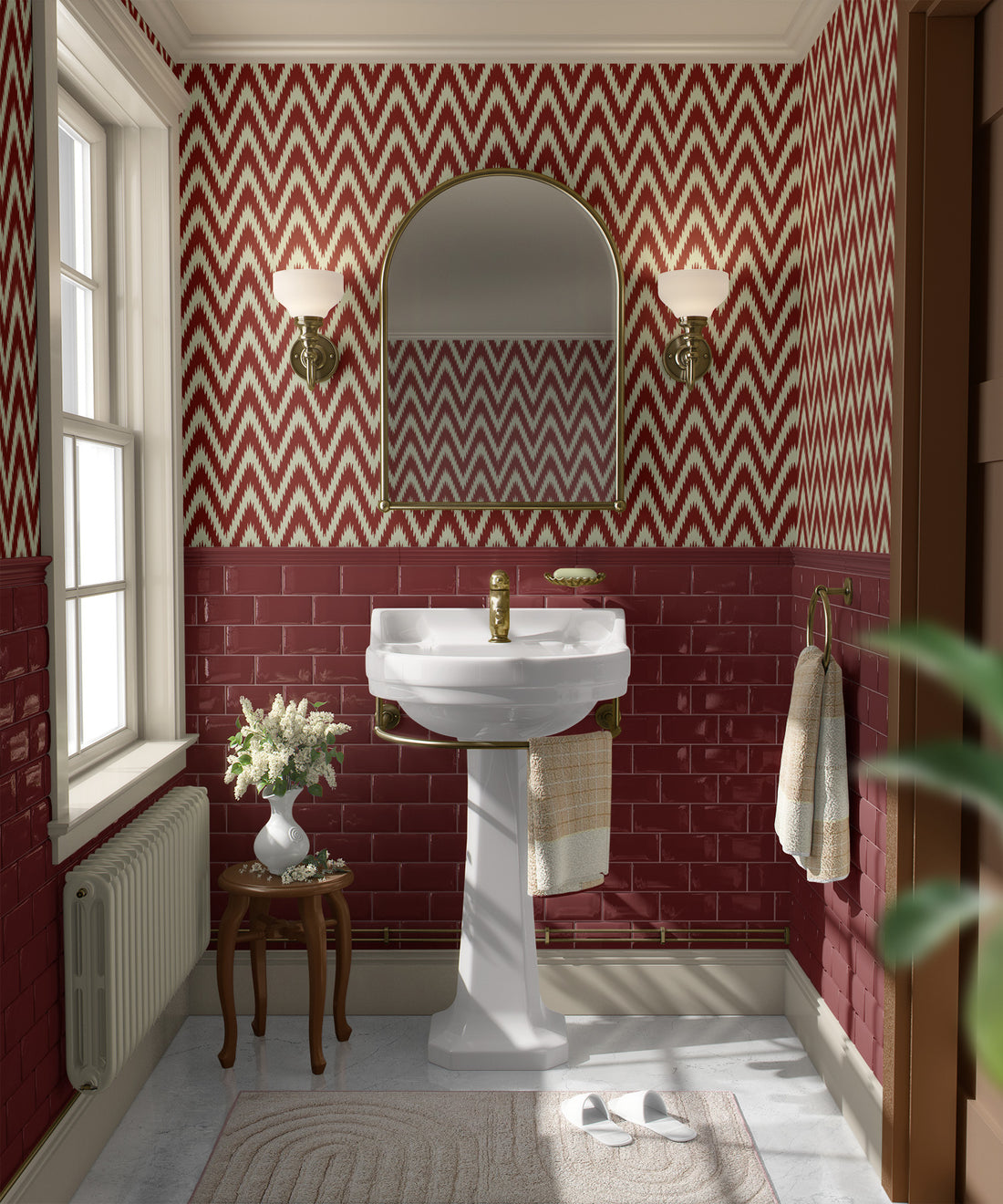 Ivy House behang Ivy House behang Chevron badkamer 