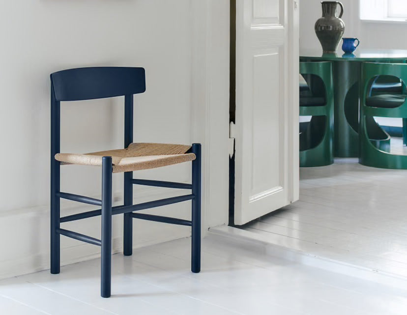 Fredericia J39 Mogensen chair Indigo Blue