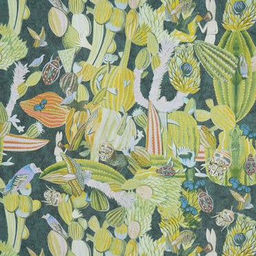 Jim Thompson stof Cardamom Cactus cattail whisper JT014015002 set van 2 panelen