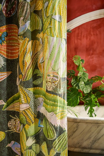 Jim Thompson stof Cardamom Cactus cattail whisper JT014015002 set van 2 panelen