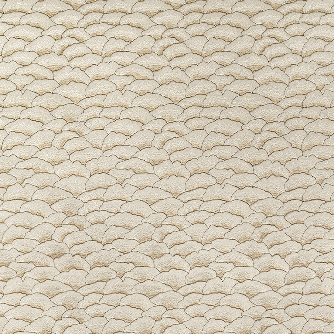 Karin Sajo stof Corolles KS 215 -  Blanc de Nacre