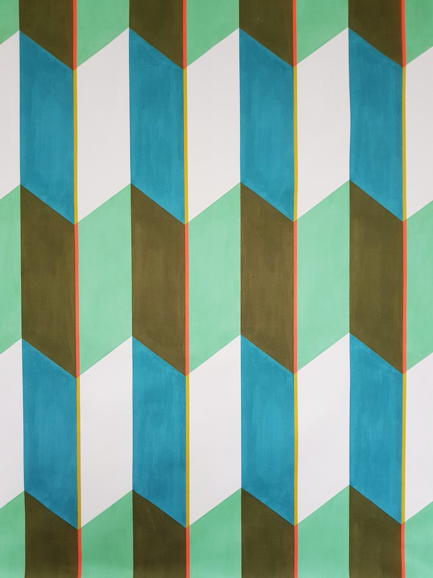 Karin Sajo stof Mise en Plis KS 161 - 14 Azur gehele print