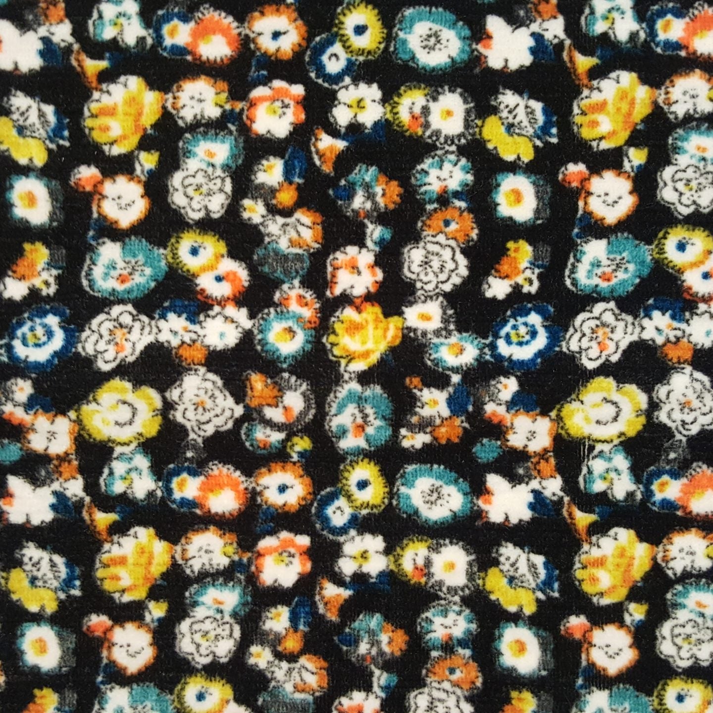Karin Sajo stof Printemps KS 135  191 Pétrole 