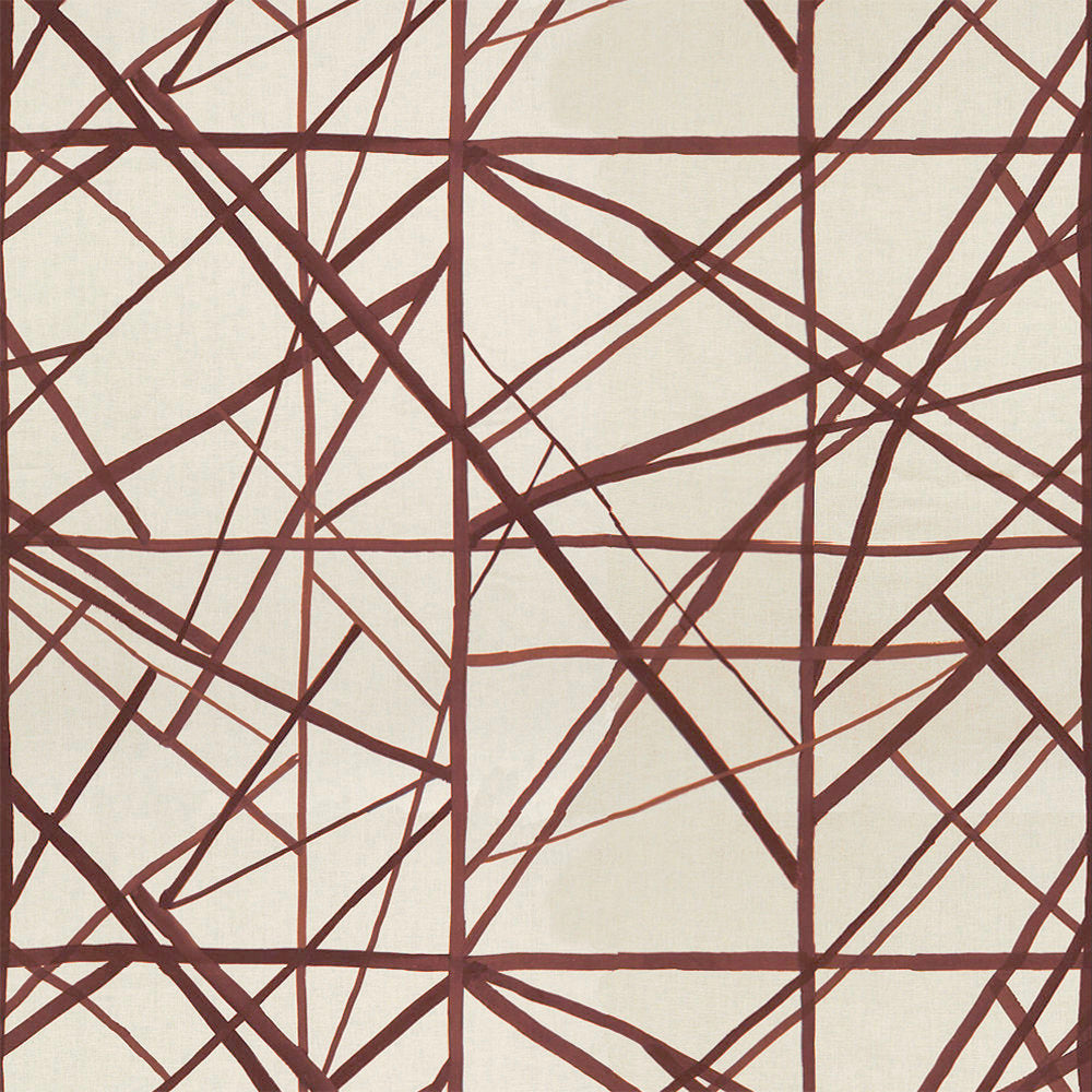 Kelly Wearstler stof Channels Plum/Oat