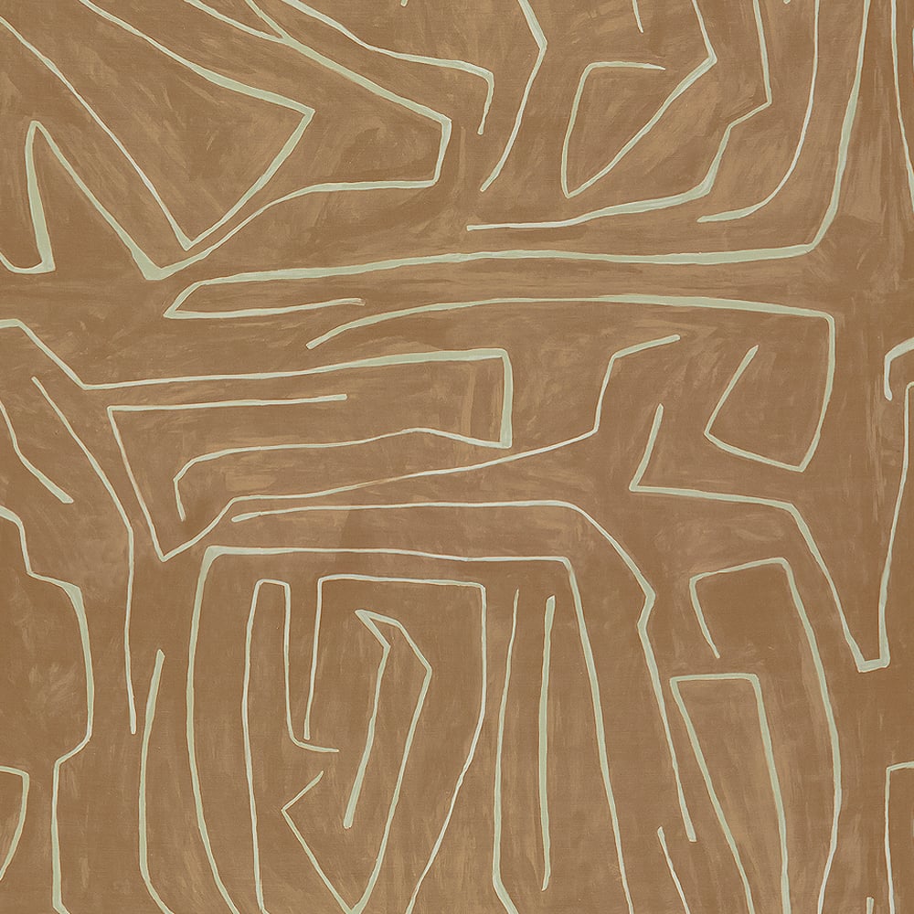 Kelly Wearstler stof Graffito Salmon/Cream