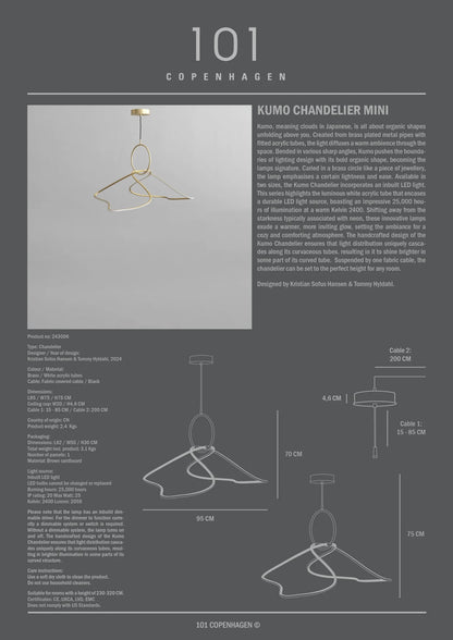 101 Copenhagen Kumo Chandelier Mini - Brass