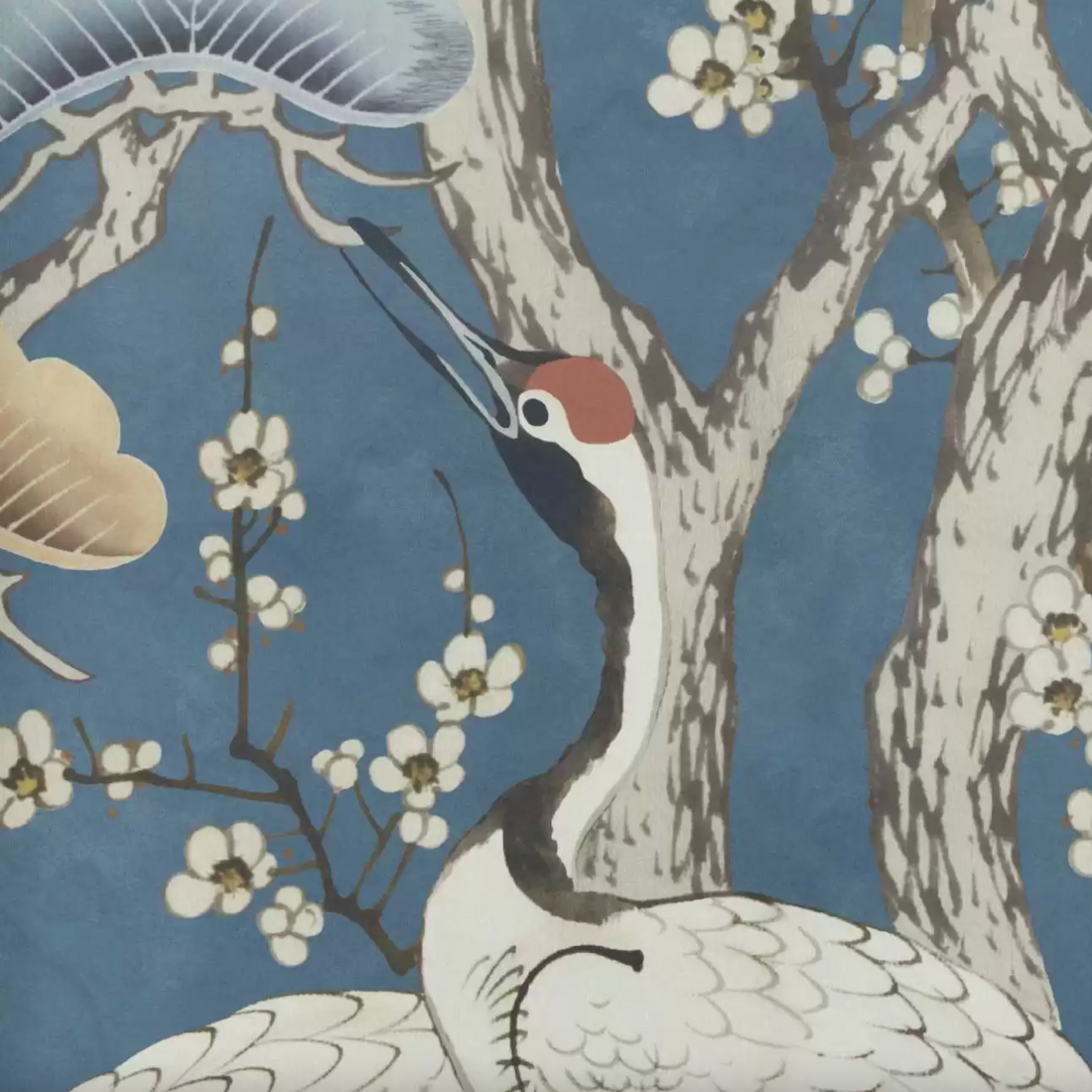 1838 Wallcoverings behang Kyoto Blossom - Prussian Blue Wall Mural 2311-174-01