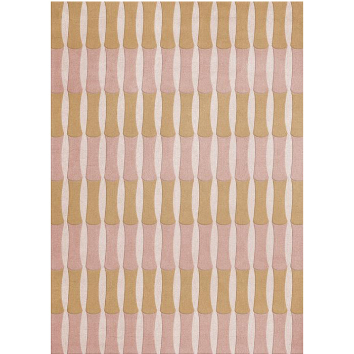 Layered Bamboo forrest English rose wool vloerkleed