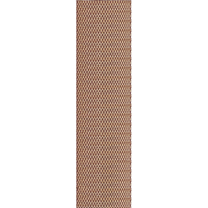 Layered Barley Jute Runner Burgundy