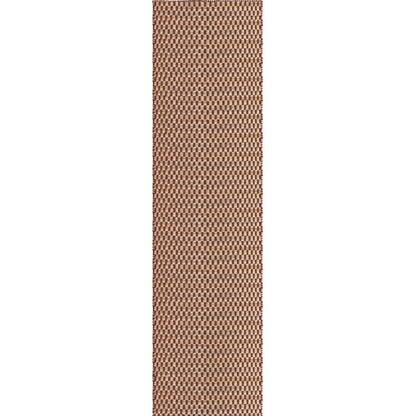 Layered Barley Jute Runner Burgundy