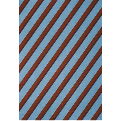 Layered Teklan Diagonal Sky wool vloerkleed