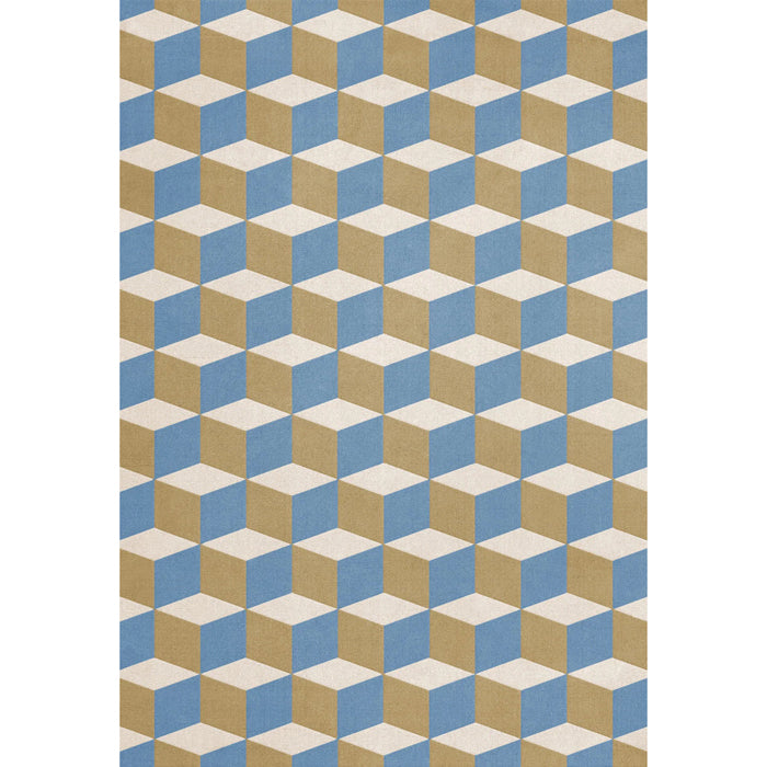 Layered Illusion Blue Sandstone vloerkleed