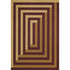 Layered Teklan Labyrinth Mulberry Sand wool vloerkleed