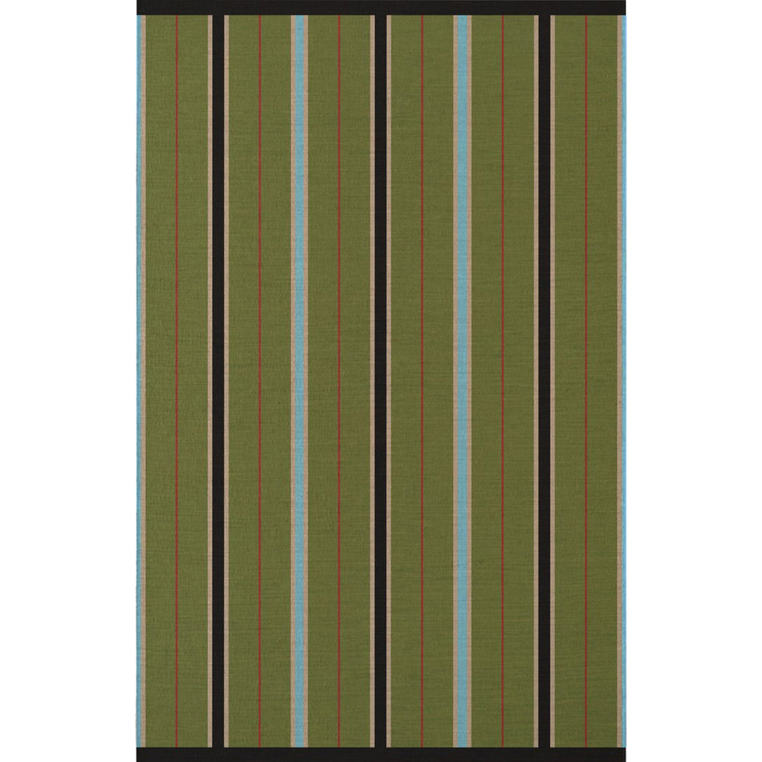 Layered Morrisstudio Racer Stripe vloerkleed Cooper Green