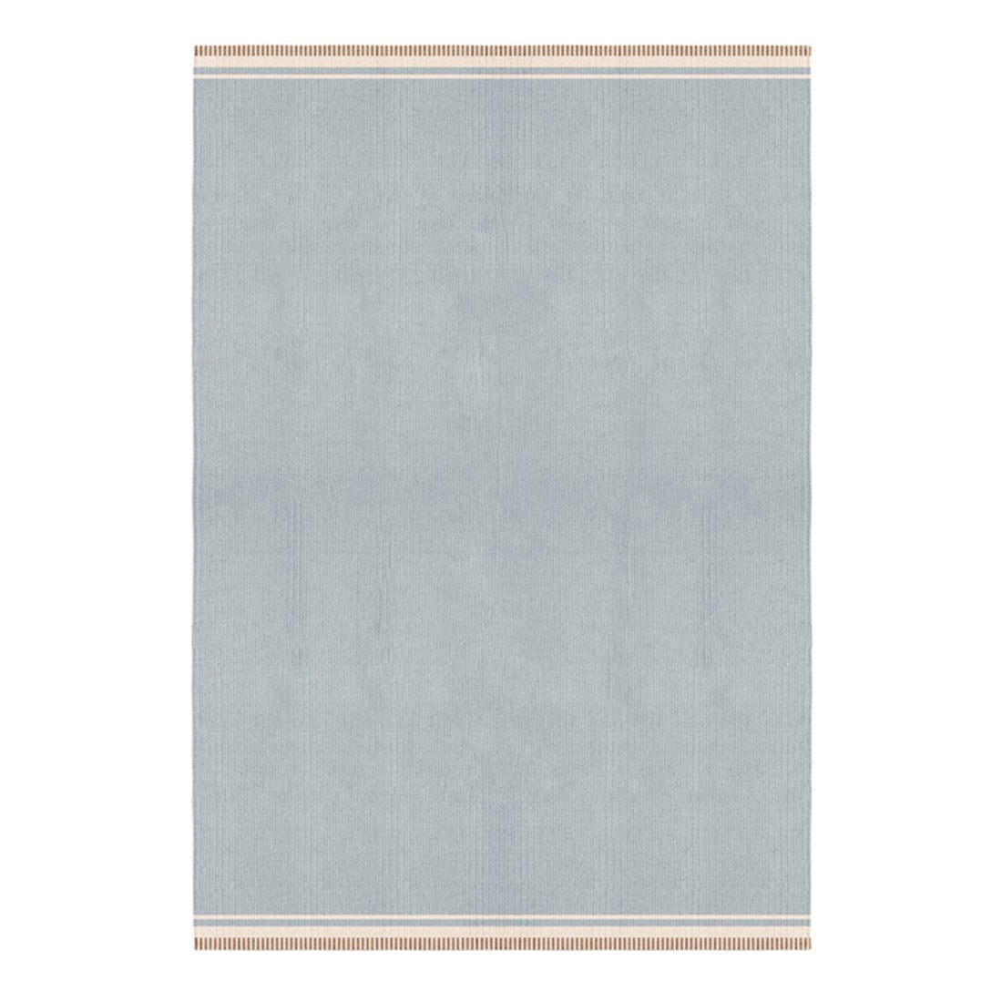 Layered Röllakan Sky Blue solid wool vloerkleed