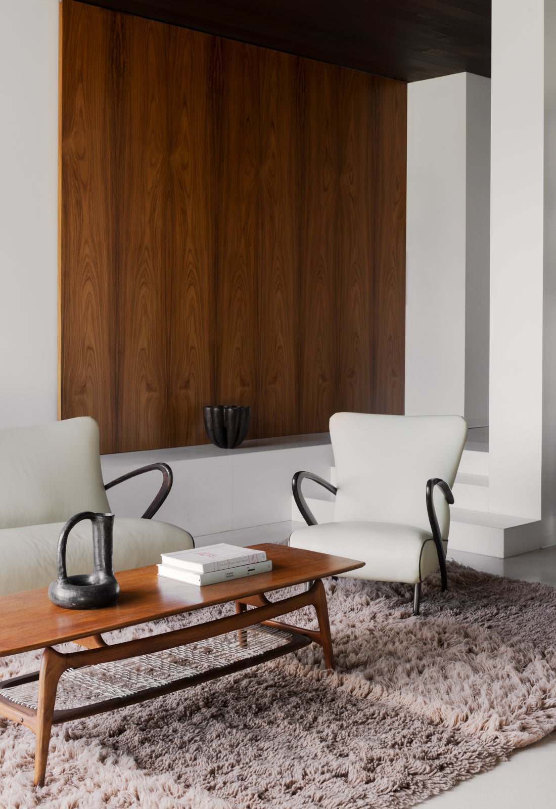 Layered Shaggy Check Charcoal Brown sfeerbeeld interieur