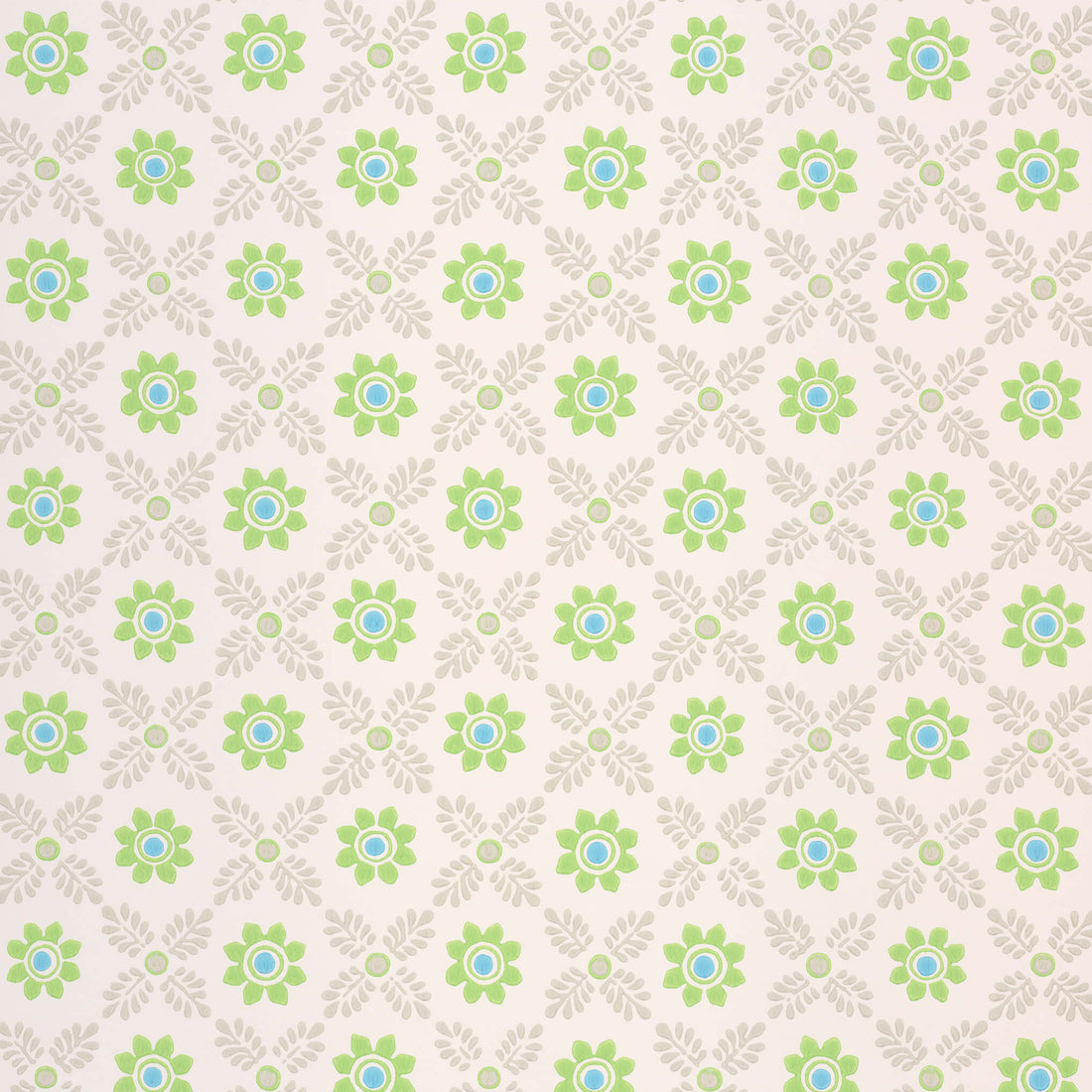 Little Greene Behang Ditsy Block - Phthalo