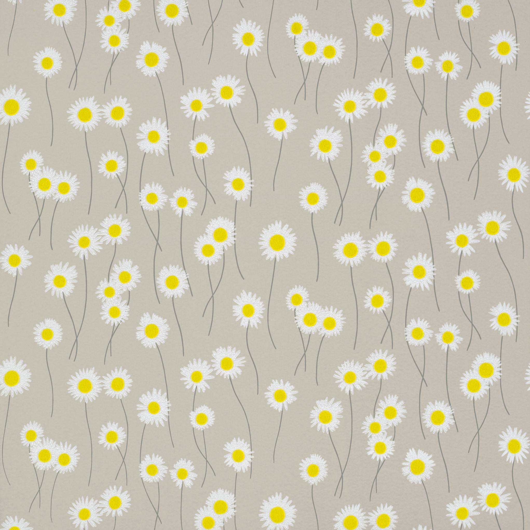 Little Greene behang Moon Daisies Slaked Lime