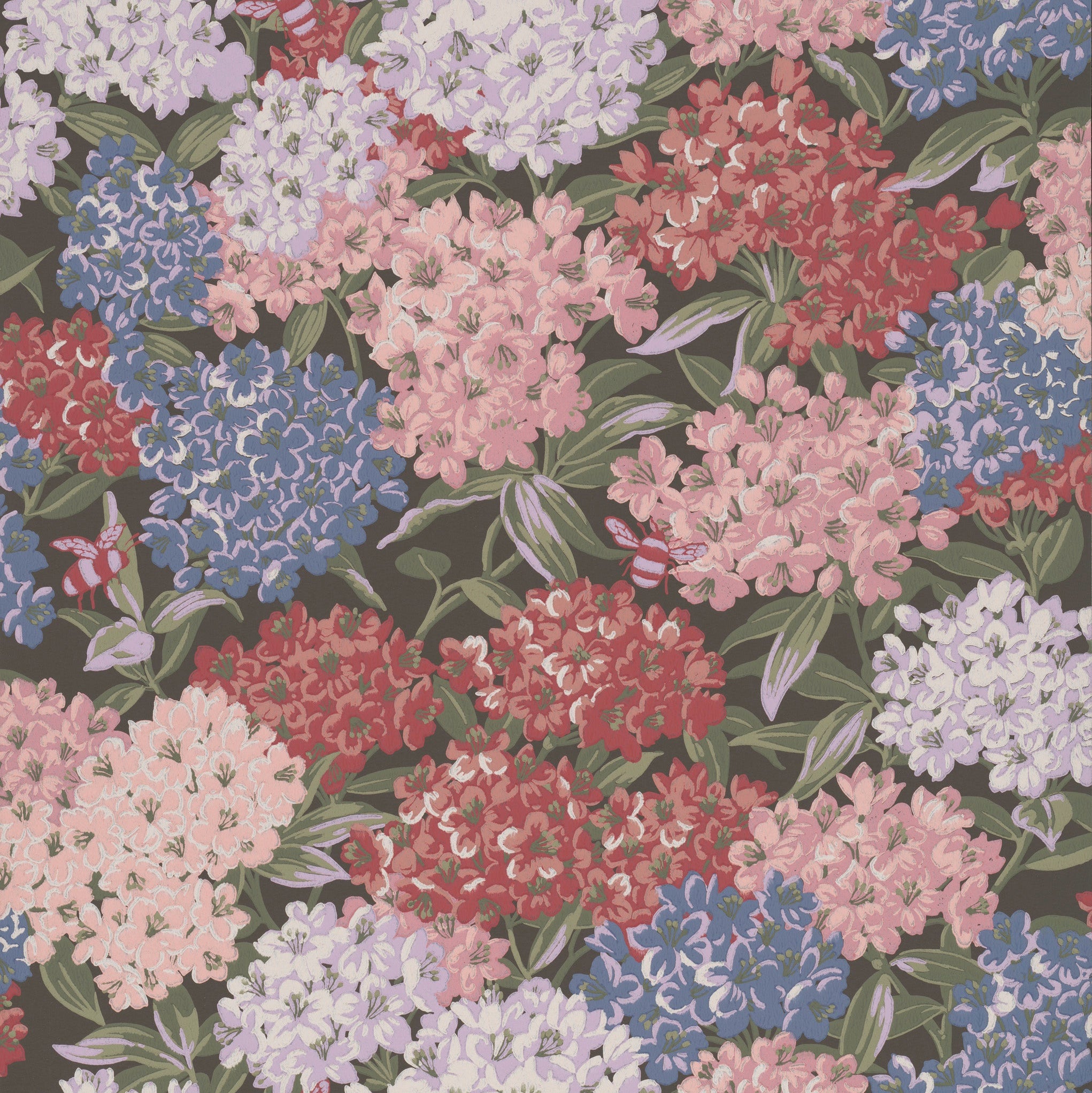 Little Greene behang Rhododendron Walk Invisible Green