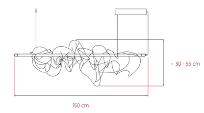 LZF The Cloud Suspension hanglamp maat