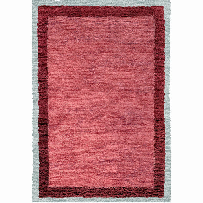 Layered Shaggy Edge Wool vloerkleed Rose