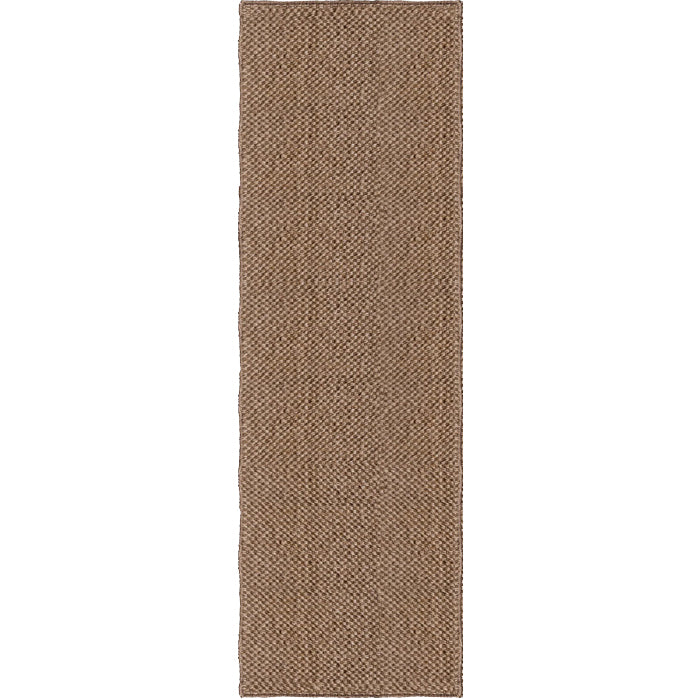 Layered Basket Weave Sisal runner in Brown 