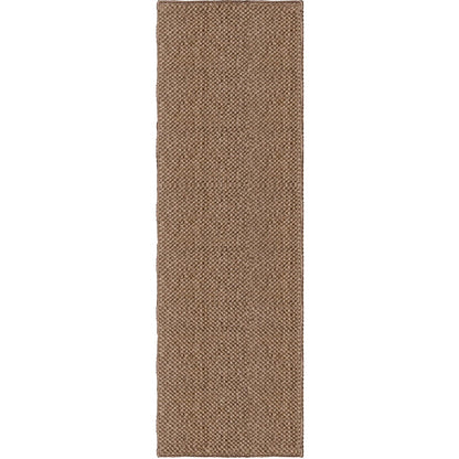 Layered Basket Weave Sisal runner in Brown 