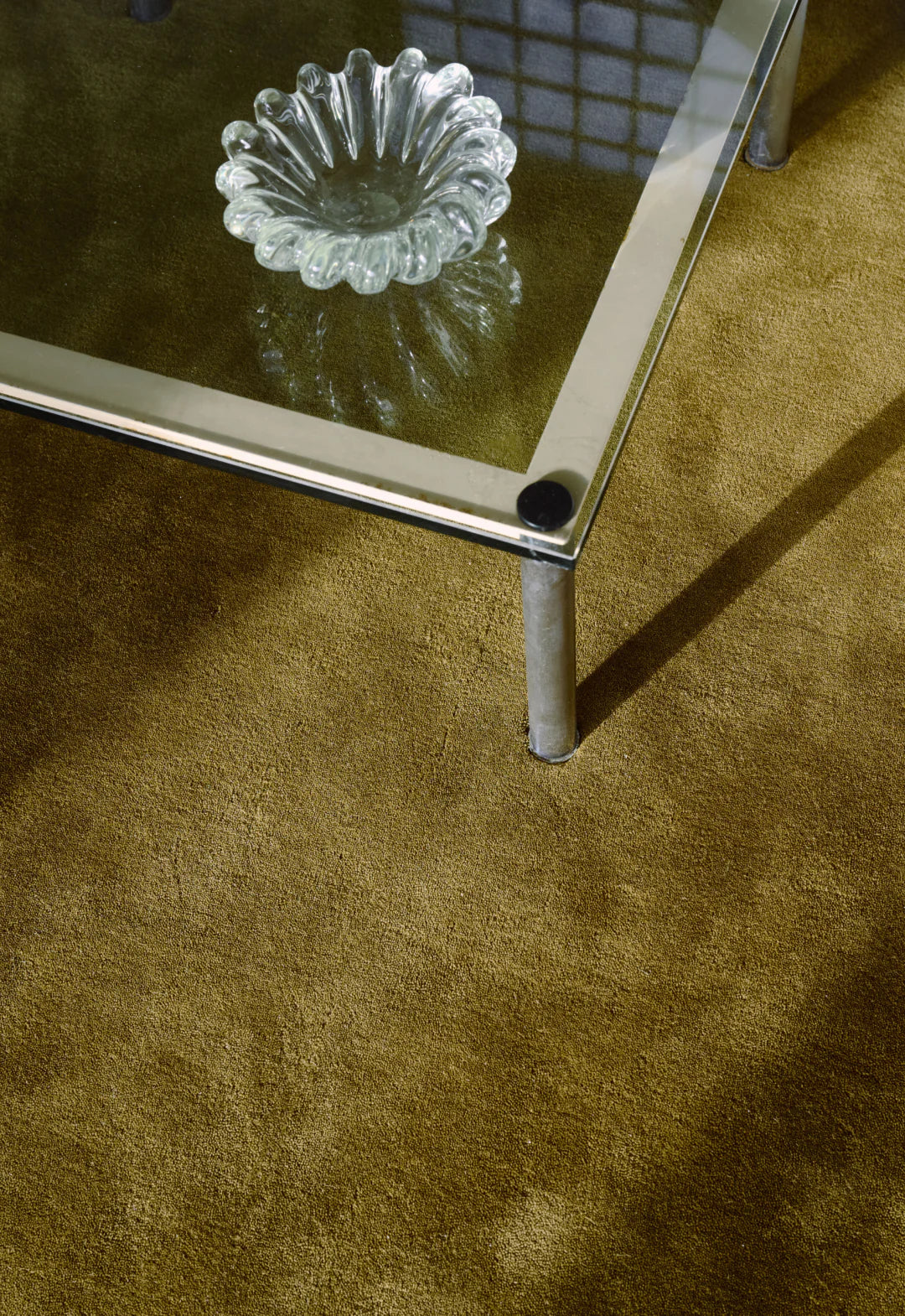 Layered Classic Solid Wool vloerkleed - Green Umber 