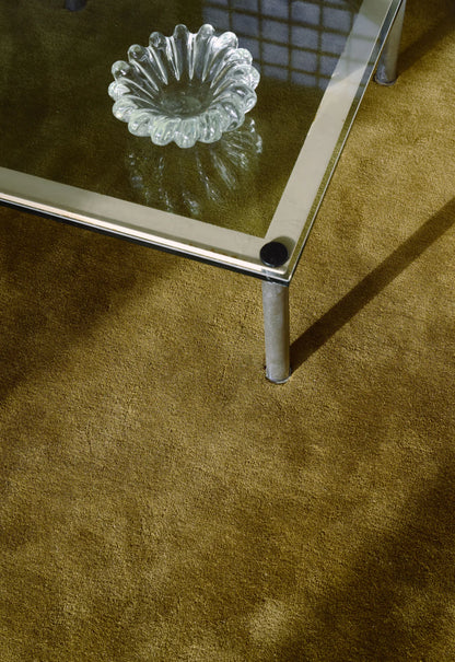 Layered Classic Solid Wool vloerkleed - Green Umber 