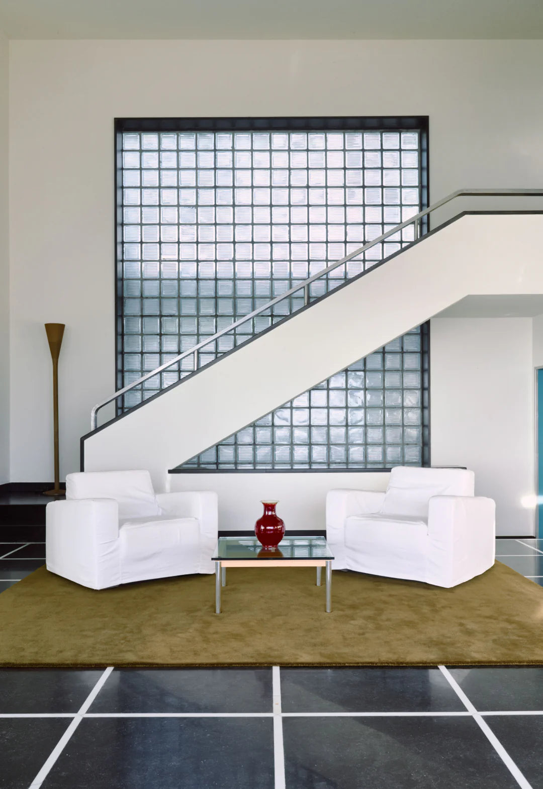 Layered Classic Solid Wool vloerkleed - Green Umber sfeerafbeelding