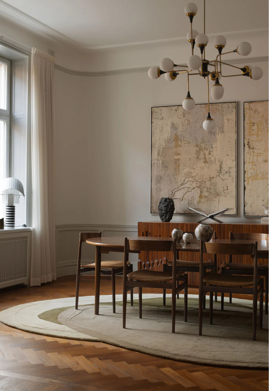 Layered Erik Bratsberg Lozza Wool vloerkleed - Olive sfeerbeeld