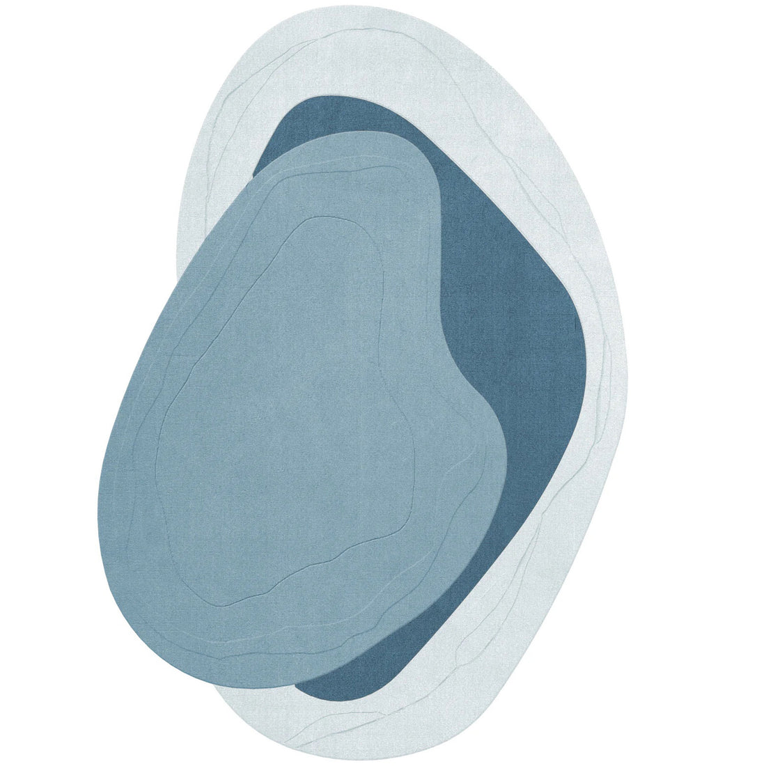 Layered Erik Bratsberg Lozza Wool vloerkleed - Teal