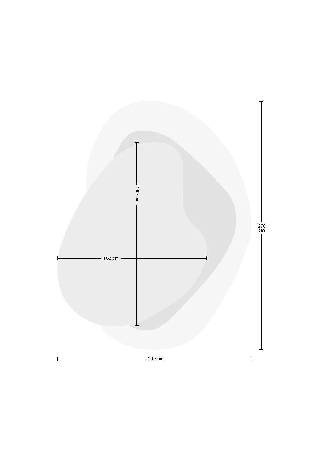Layered Erik Bratsberg Lozza Wool vloerkleed - Teal 210 cm
