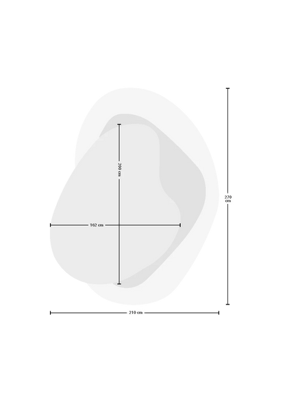 Layered Erik Bratsberg Lozza Wool vloerkleed - Teal 210 cm