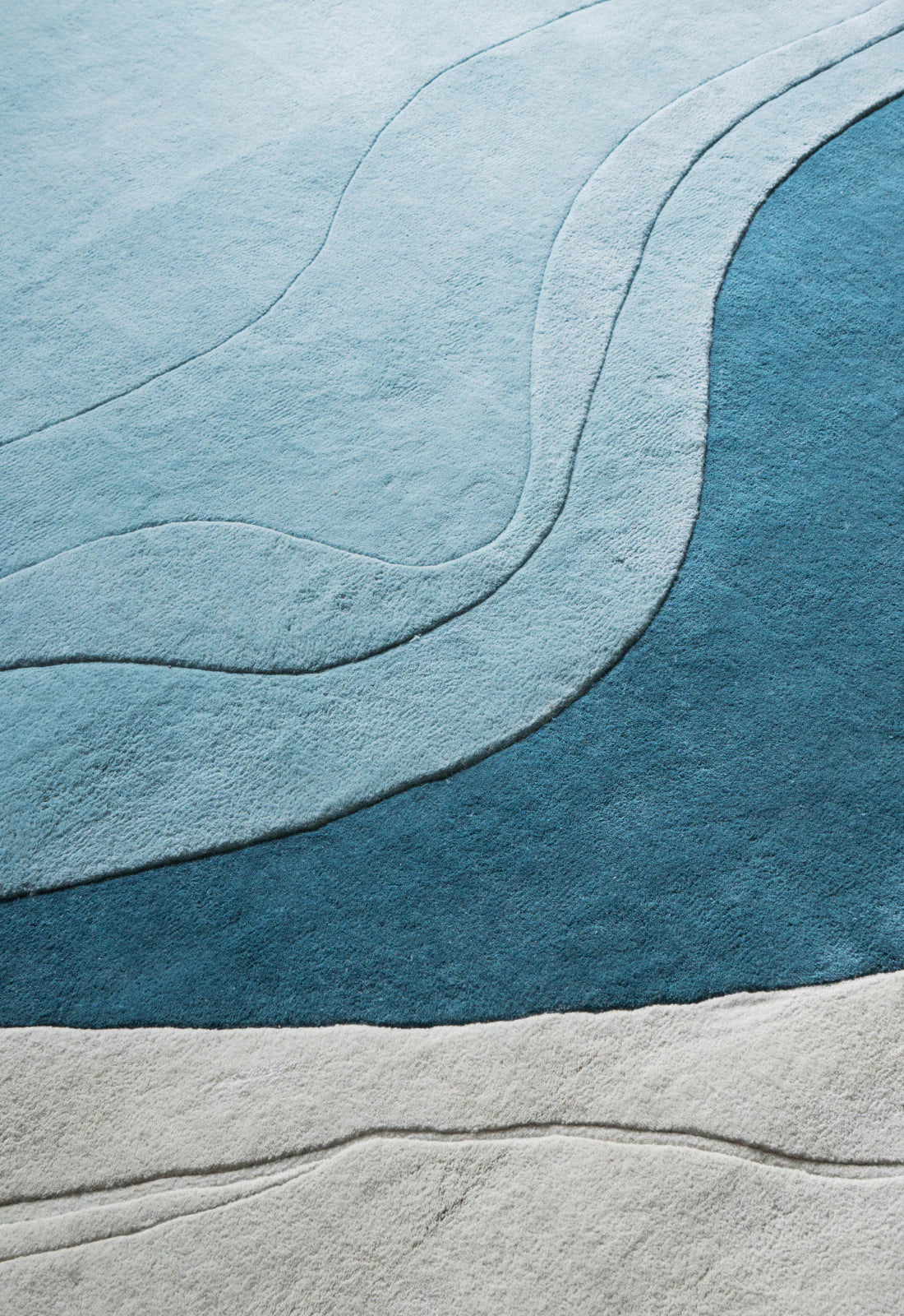 Layered Erik Bratsberg Lozza Wool vloerkleed - Teal materiaal