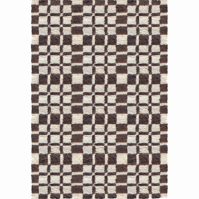 Layered Evelina Kroon Rya wollen vloerkleed Chestnut