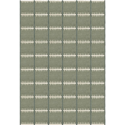 Layered Lilly wollen vloerkleed Green 