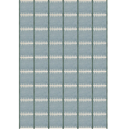 Layered Lilly Wool rug Blue 