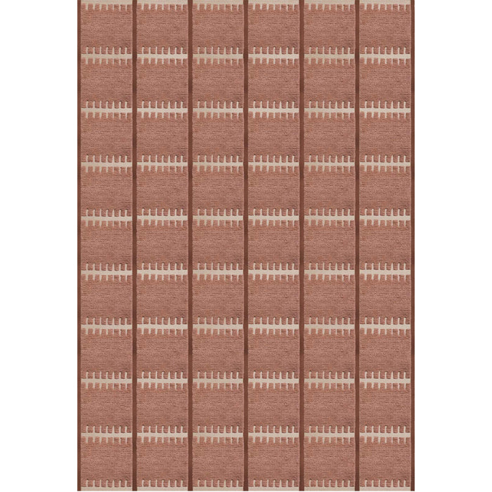 Layered Lilly wollen vloerkleed Rust