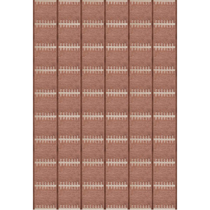 Layered Lilly wollen vloerkleed Rust