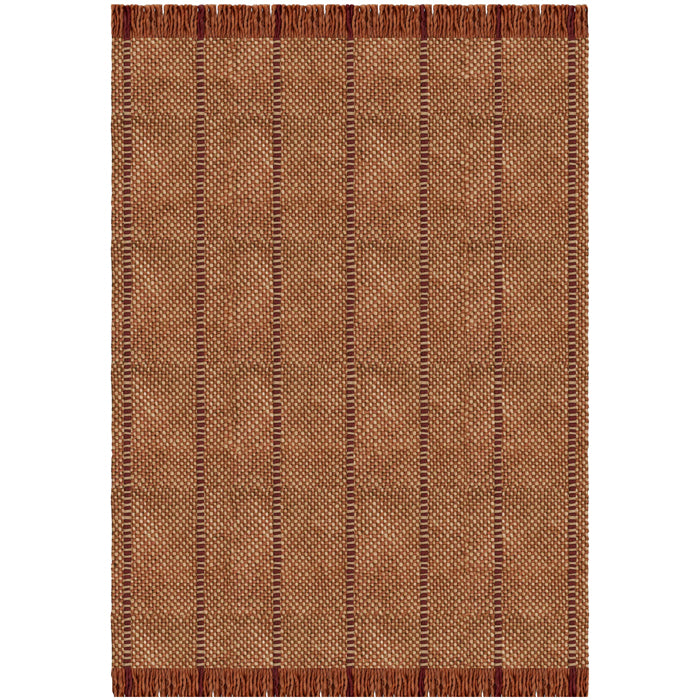 Layered Massproductions Cord Wool Rug Burgundy Rust