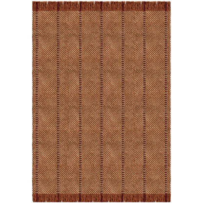 Layered Massproductions Cord Wool Rug Burgundy Rust