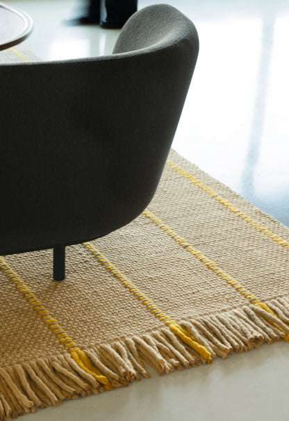 Massproductions Cord Wool Rug Yellow Oatmeal