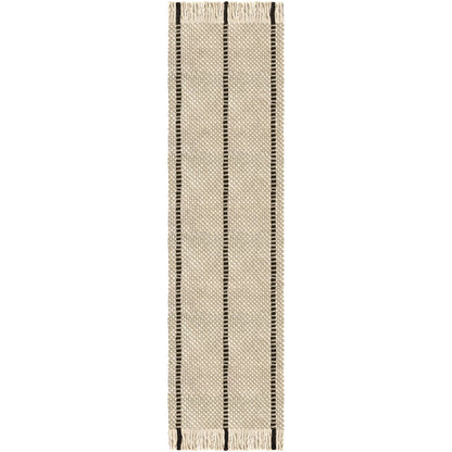 Layered Massproductions Cord Wool Runner Black &amp; White