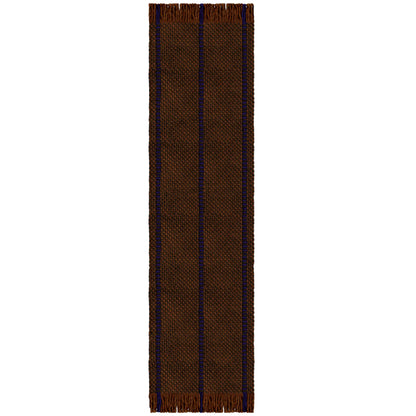 Layered Massproductions Cord Wool Runner  Blue Brown